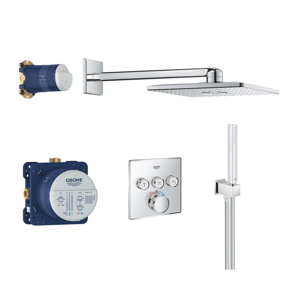 Grohe Grohtherm SmartControl termostatski ugradni set sa kvadratnom ružom 34706000