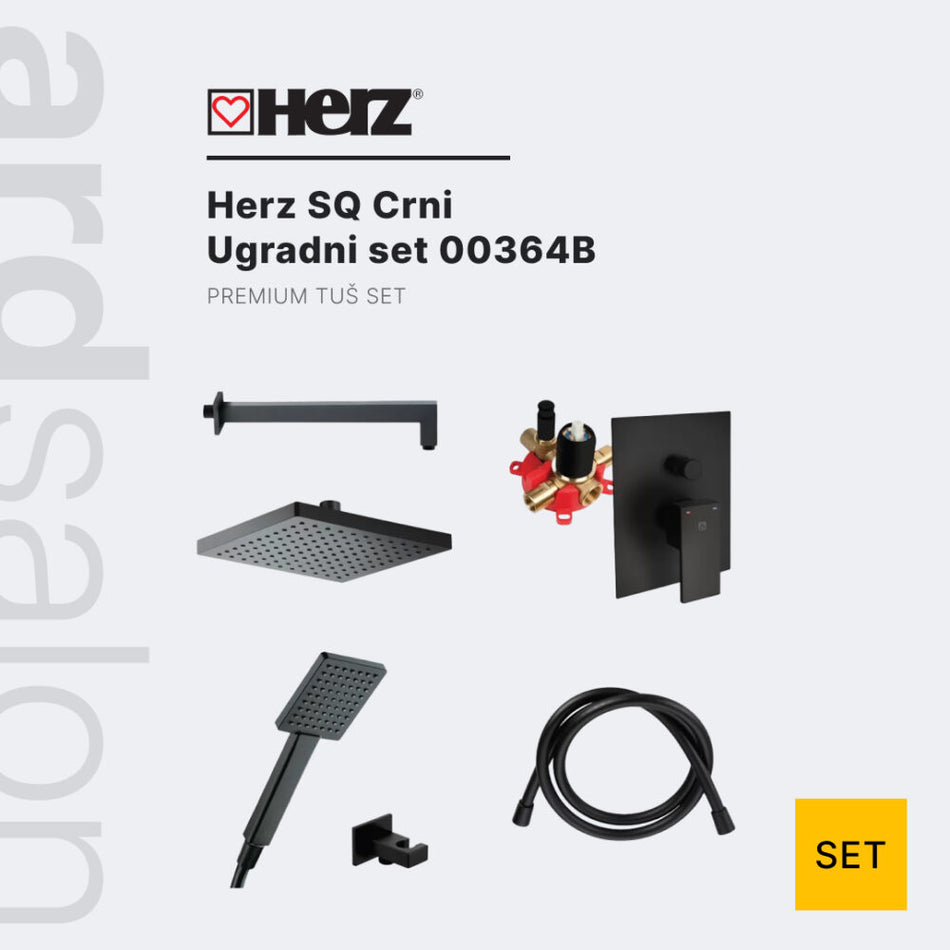 Herz SQ Ugradni set crni 00364B