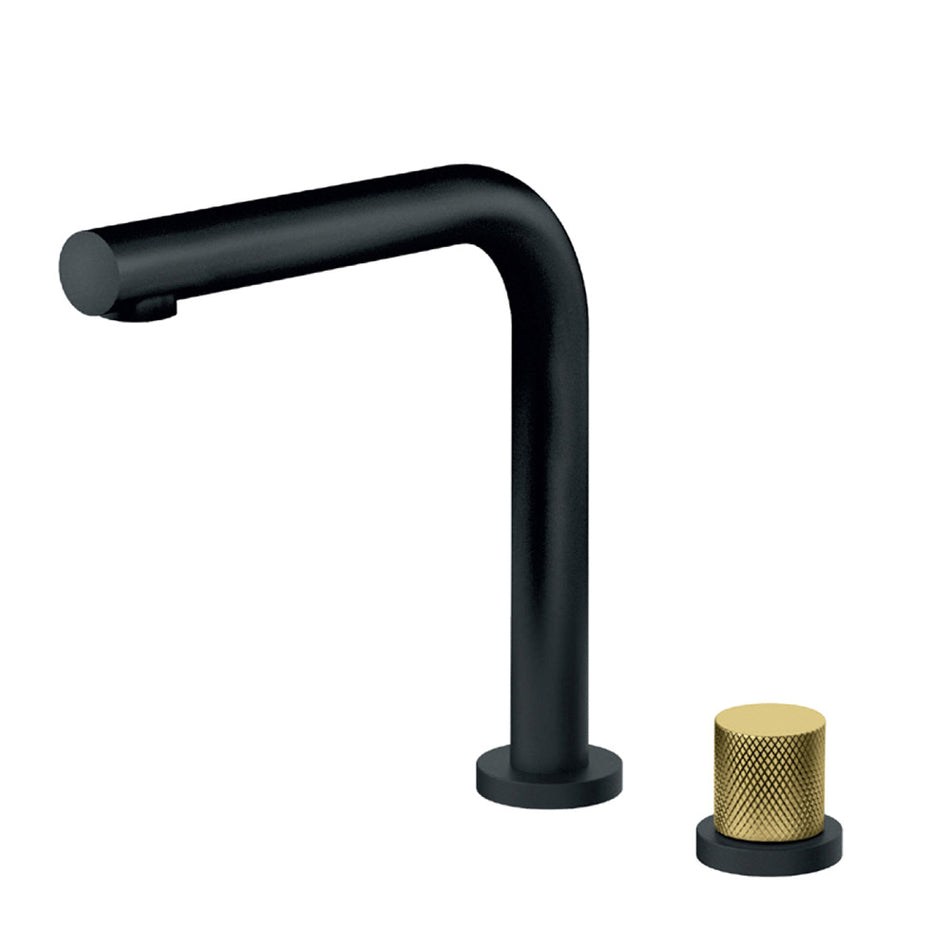 Rosan S2 Black&Gold baterija podgradna za lavabo jednoručna – visoka 230409BG