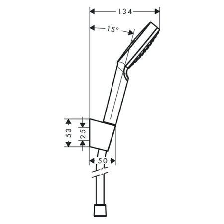 Hansgrohe SET Crometta 1F 26273000 – tehnički crtež