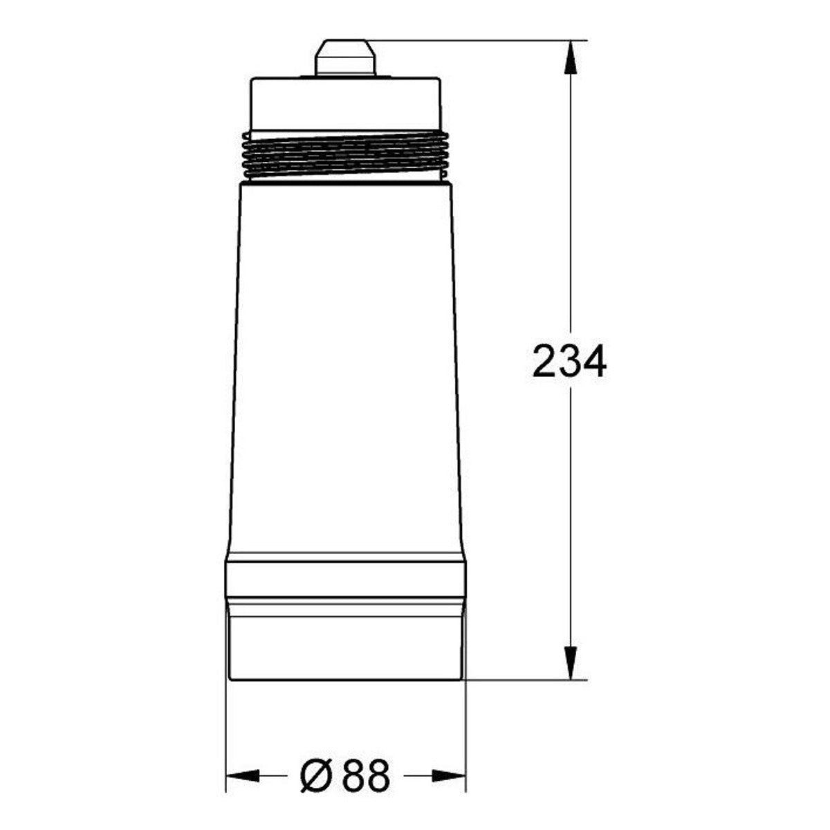Grohe Blue aktivni karbonski filter 3000L 40547001 – tehnički crtež