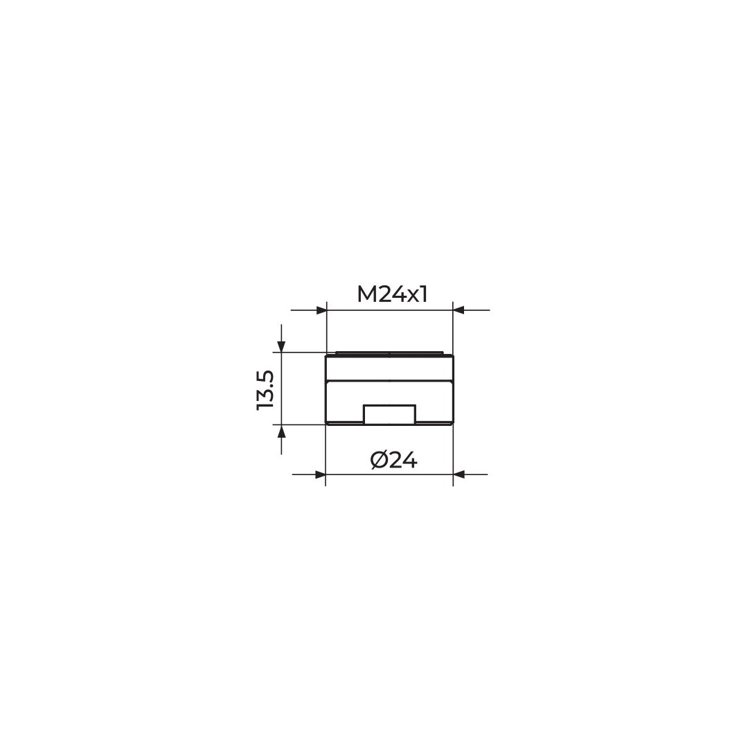 Rosan Perlator "Neoperl" M24 - HONEYCOMB - 7 lit/min PPM24NZ – tehnički crtež