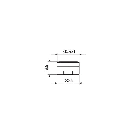 Rosan Perlator "Neoperl" M24 - HONEYCOMB - 7 lit/min PPM24NZ – tehnički crtež
