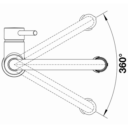Blanco CATRIS-S Flexo hrom filter 526705 – tehnički crtež