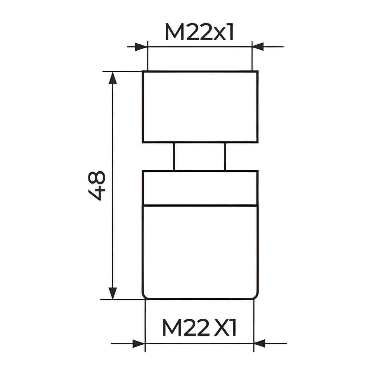 Rosan Zgobni perrlator sa 2 mlaza PPM22SP – tehnički crtež