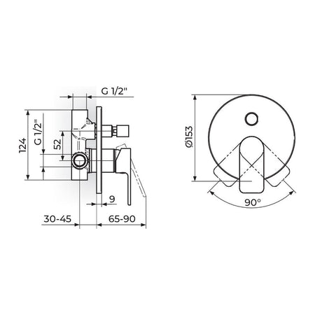 Rosan S2 Black uzidna baterija 231801B – tehnički crtež