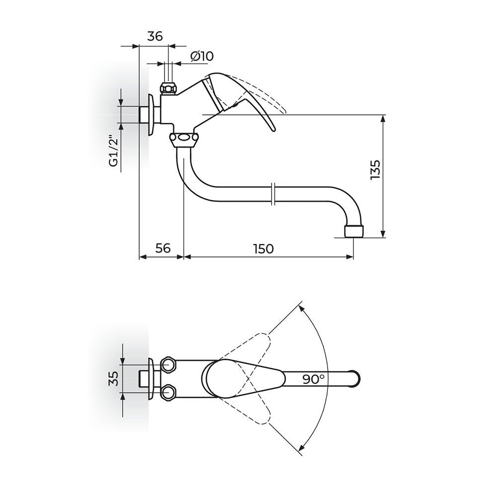 Rosan King baterija za protočni bojler izliv 150mm J362002