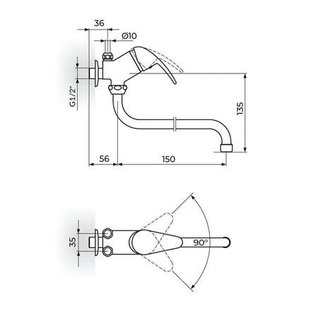 Rosan King baterija za protočni bojler izliv 150mm J362002