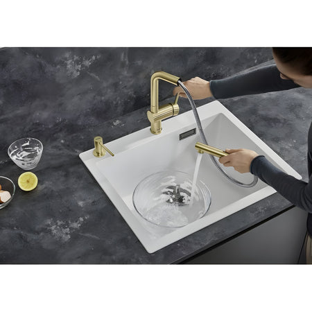 Blanco Linus S – slavina za sudoperu zlatna saten 526684