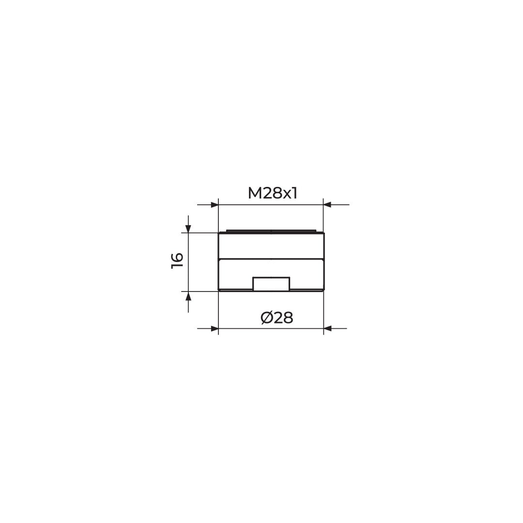 Rosan PERLATOR Neoperl M28 HONEYCOMB PPM28N – tehnički crtež