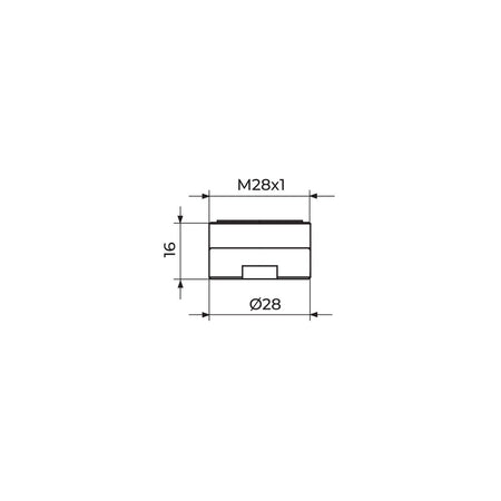Rosan PERLATOR Neoperl M28 HONEYCOMB PPM28N – tehnički crtež