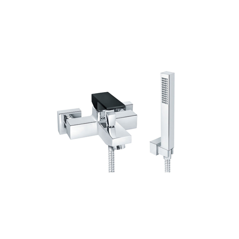 Rosan Quadro Black baterija za kadu sa ručnim tušem JQ33101B