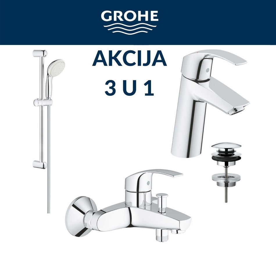 Grohe Eurosmart SET 3 U 1 Umivaonik kada klizna šipka