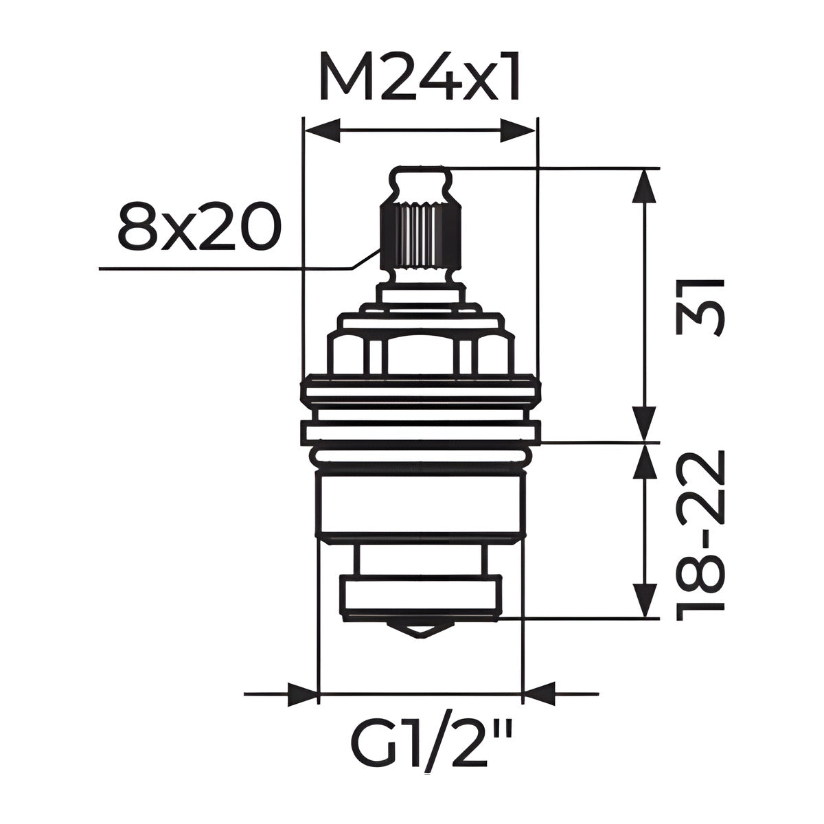 Rosan GORNJI DEO 1/2 PGD1012 – tehnički crtež