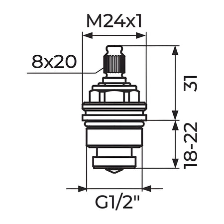 Rosan GORNJI DEO 1/2 PGD1012 – tehnički crtež