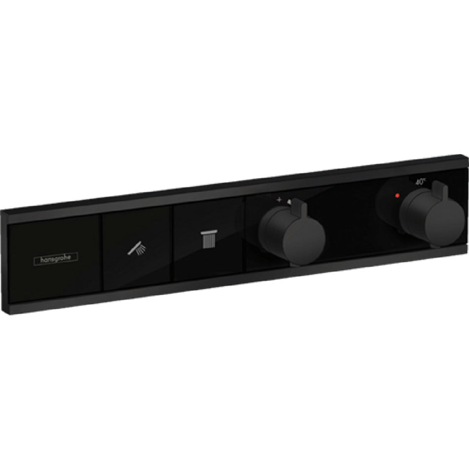 Hansgrohe Termostatski mešač RAINSELECT za 2 IZLIVA MATT/GLOSS Black 15380670