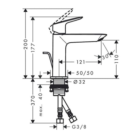 Hansgrohe Logis Fine slavina za umivaonik 110 sa podsklopom 71251000