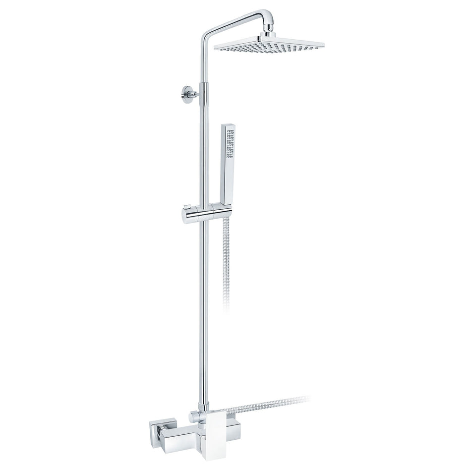 Rosan Quadro White baterija za tuš kadu sa usponskim i ručnim tušem JQ37251W