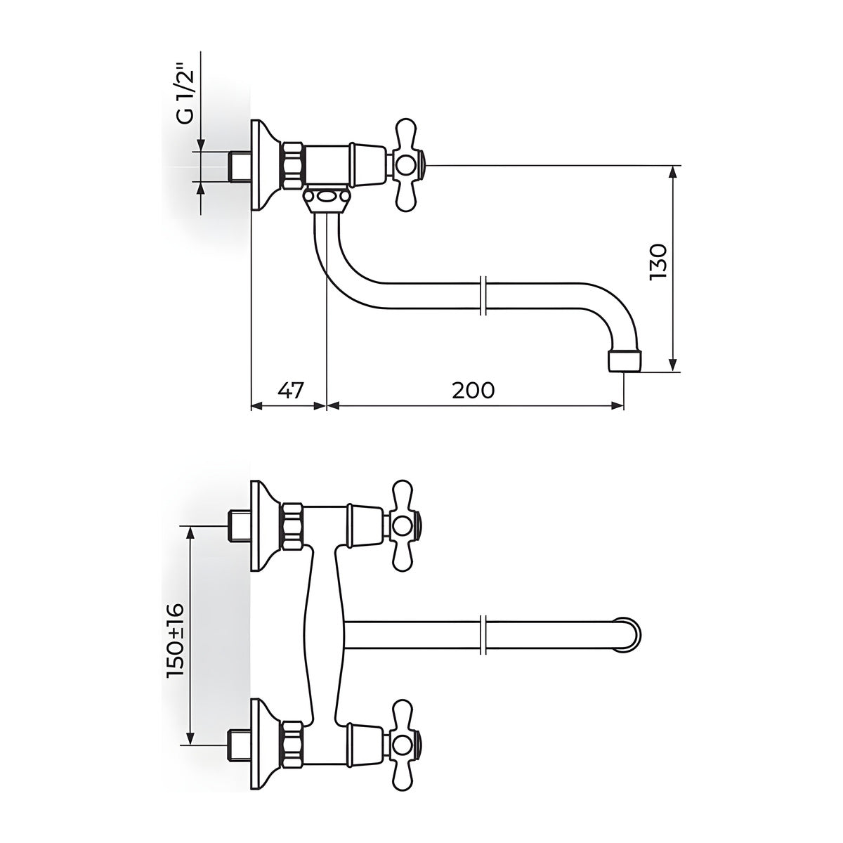 Rosan Brontee baterija donji izliv NB01101 – tehnički crtež