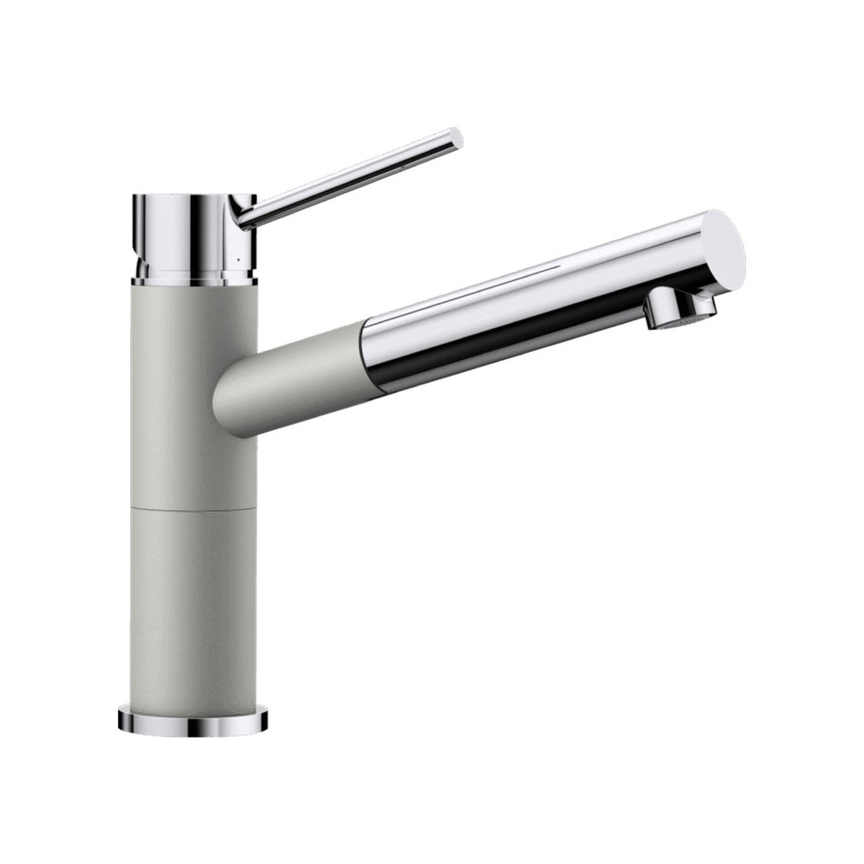 Blanco ALTA-S Compact silgranit biserno siva-HROM HD SLAVINA 520730 sa izvlačnim tušem