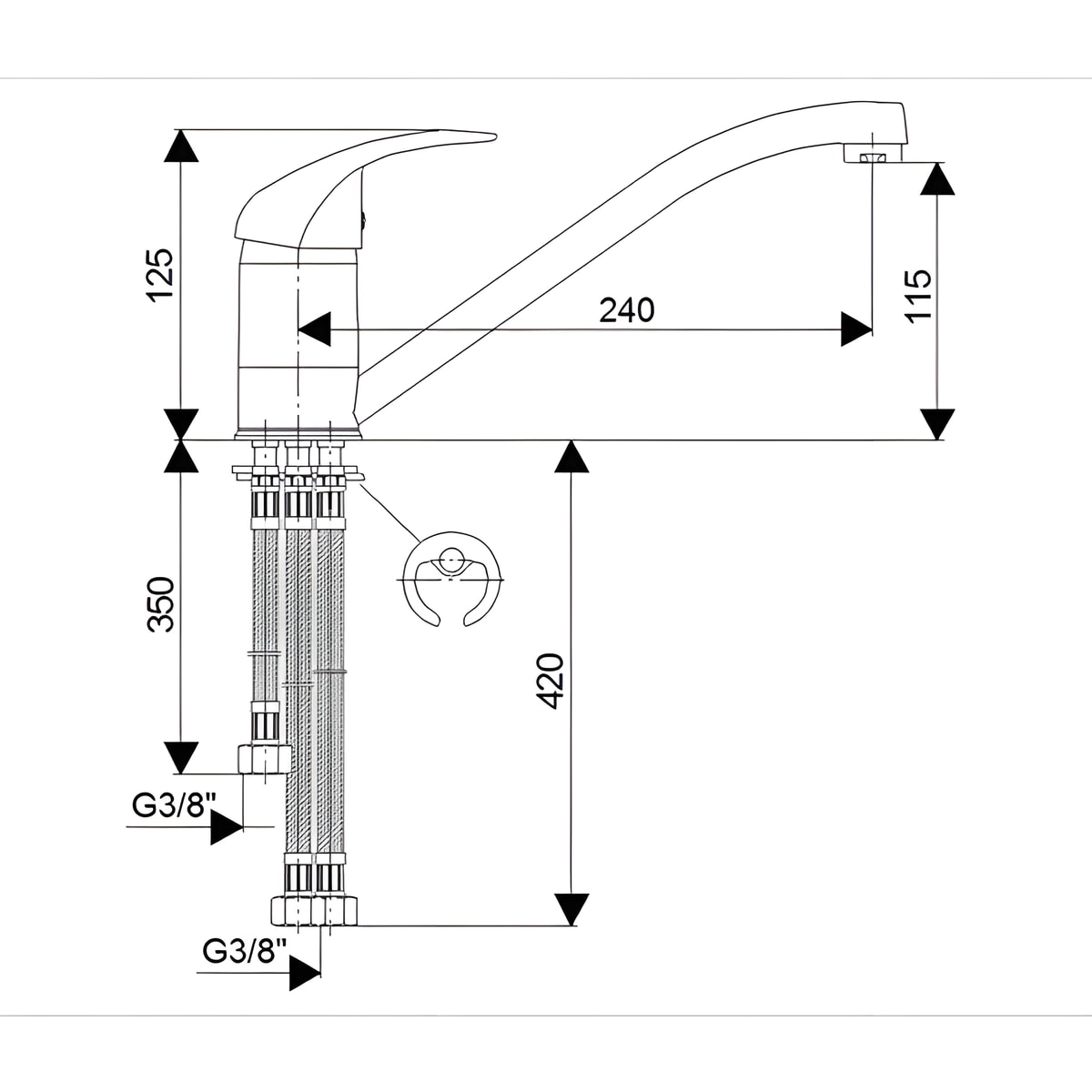 Rosan King baterija za sudoperu – protočni bojler J381003