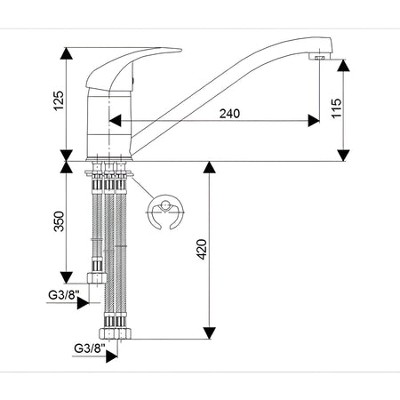 Rosan King baterija za sudoperu – protočni bojler J381003
