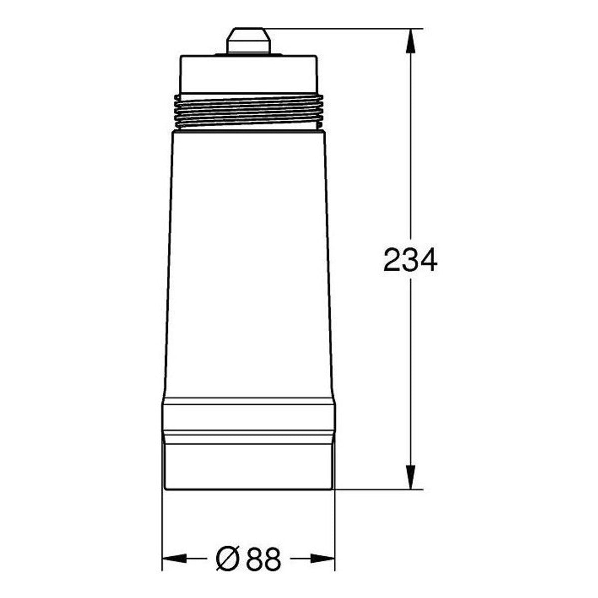 Grohe Blue Filter S-size – tehnički crtež