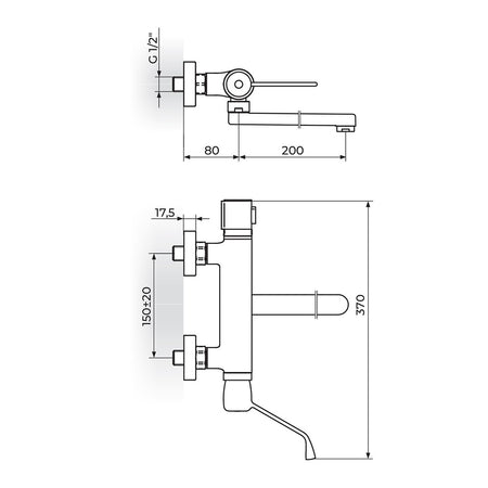 Rosan Stolz Thermo baterija za sudoperu – lavabo – lekarska 1T32L20