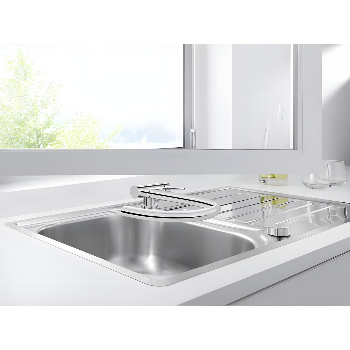 Blanco Coressa – F slavina za sudoperu hrom, desna ručica 521543