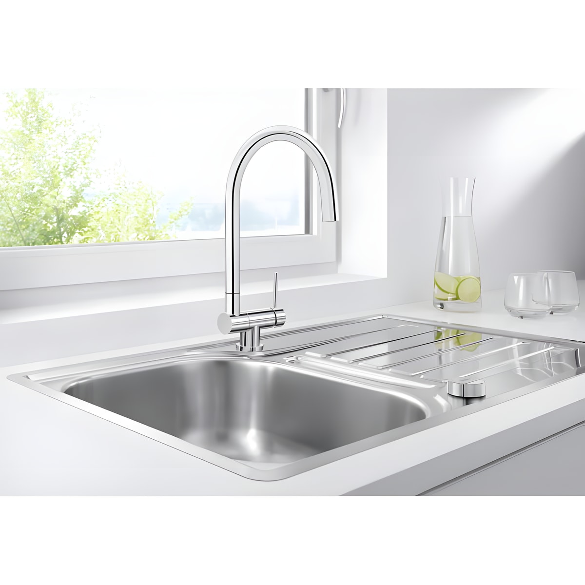 Blanco Coressa – F slavina za sudoperu hrom, desna ručica 521543