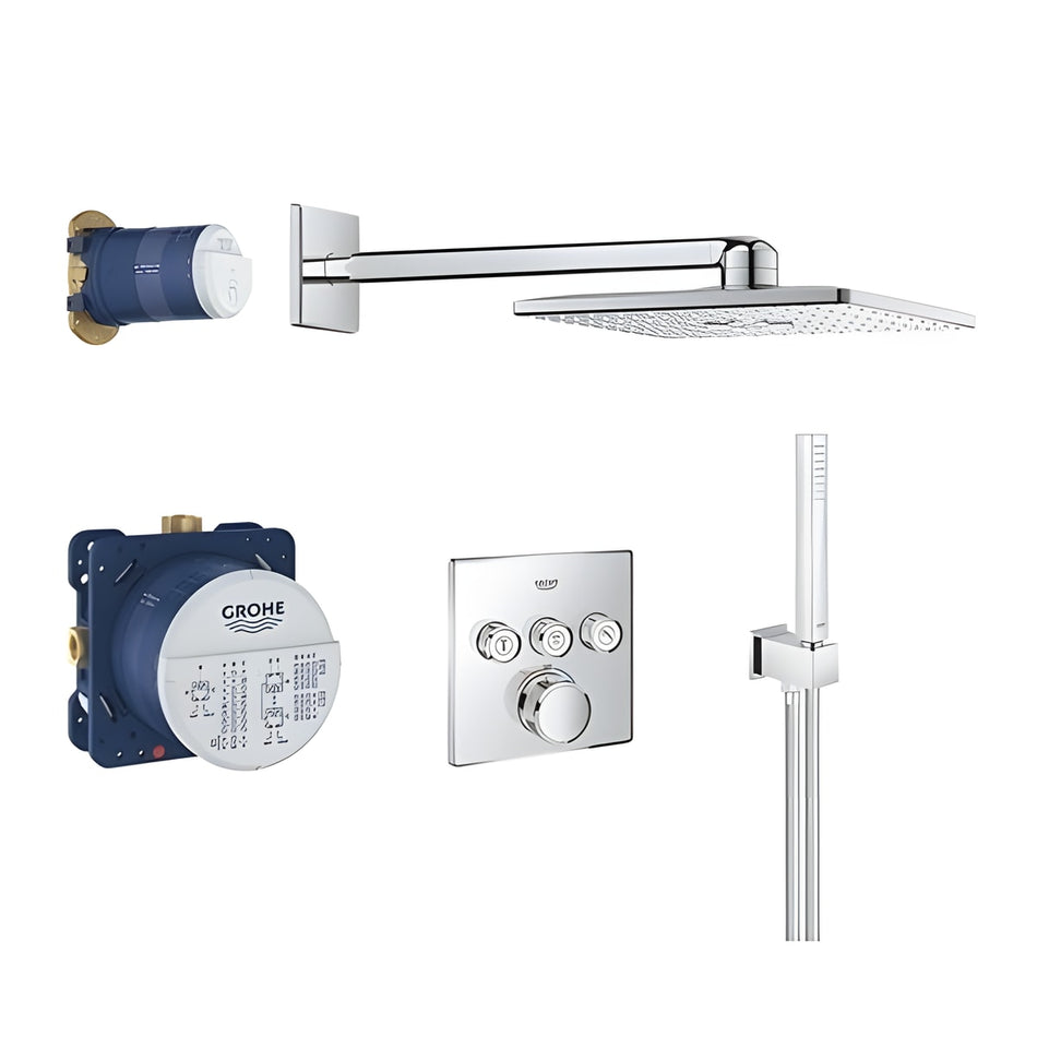 Grohe Grohtherm SmartControl termostatski ugradni set sa kvadratnom ružom 34706000