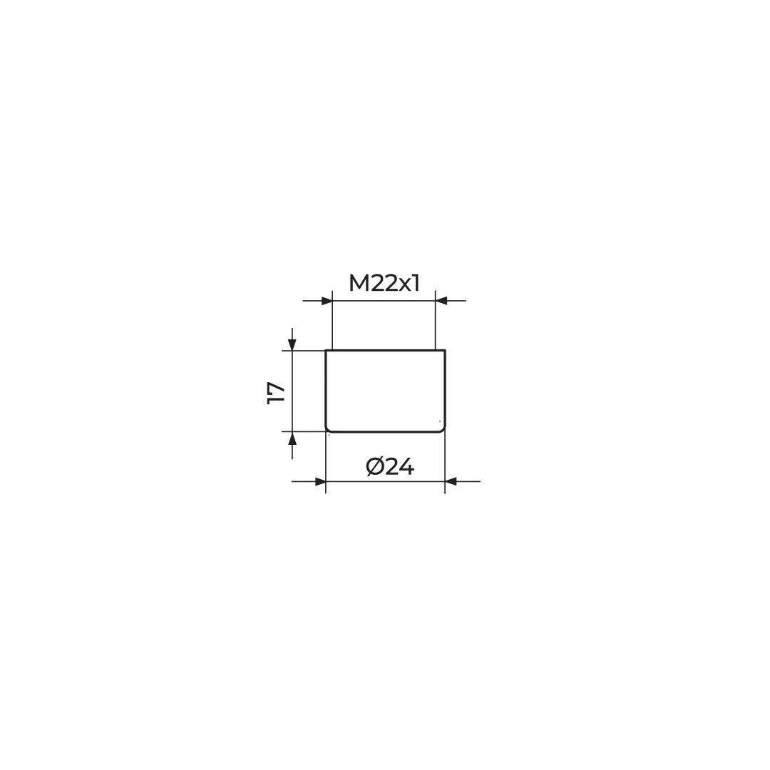 Rosan PERLATOR Neoperl M22 HONEYCOMB PPM22N – tehnički crtež