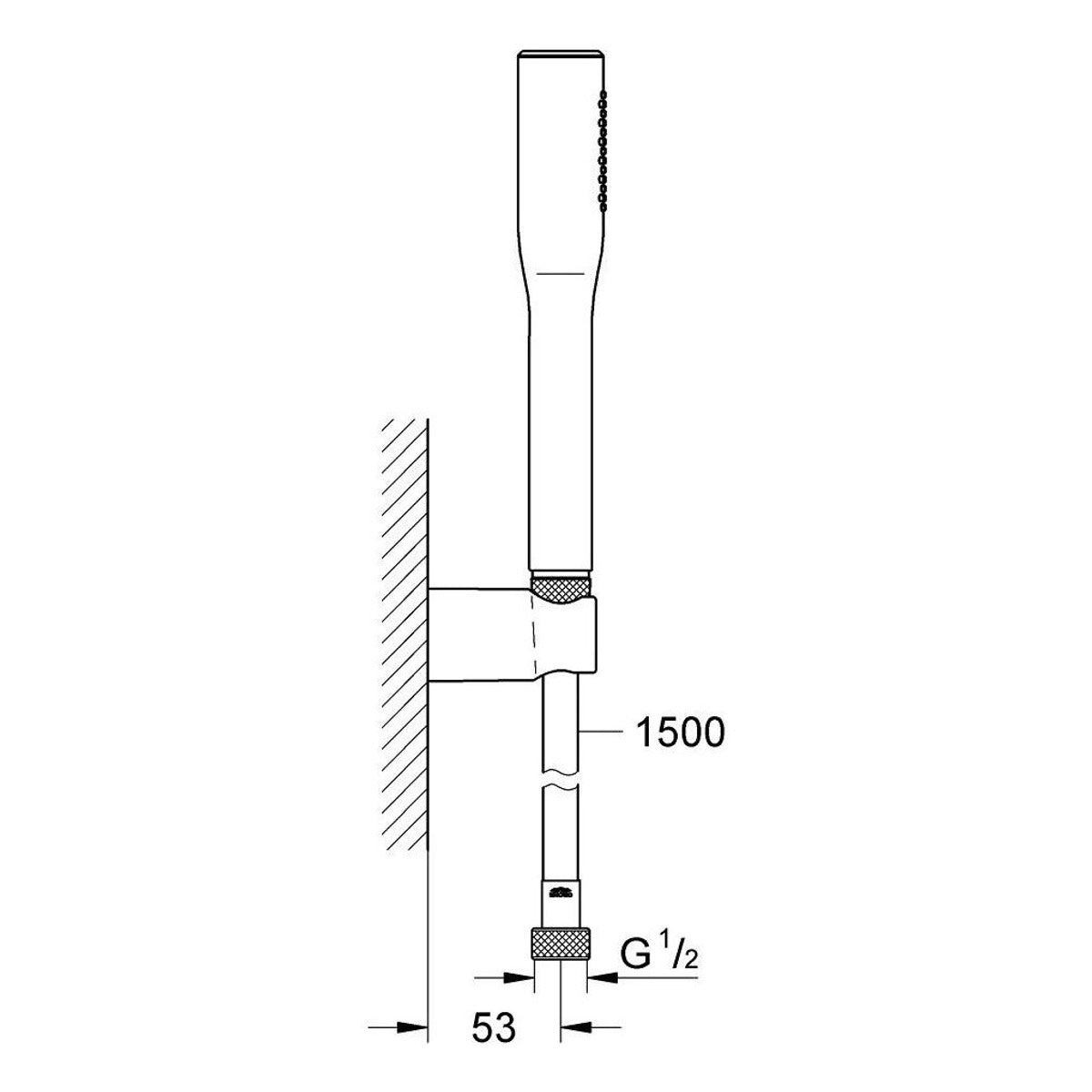 Grohe Euphoria Cosmopolitan Stick set za tuš,1 funkcija 27369000 – tehnički crtež